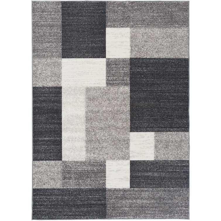 Wrought Studio Akieba Tufted Performance Gray Rug & Reviews | Wayfair